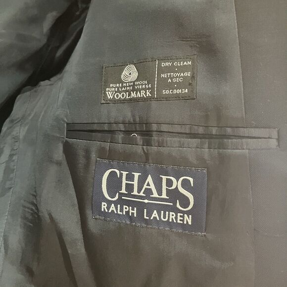 VTG Chaps Ralph Lauren Jacket M Blue 100% Wool Blazer Canada Made 42L - Picture 6 of 9